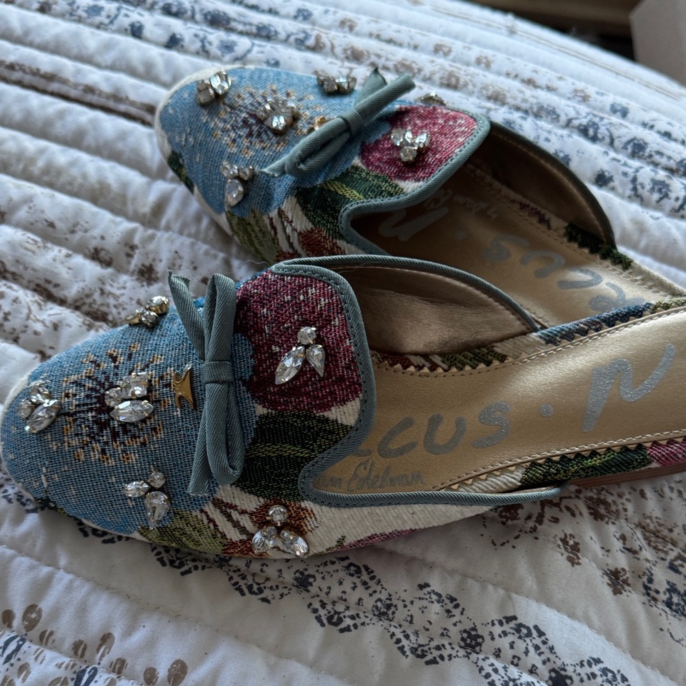 Circus NY Trish Jewel Bow Detail Dress Mule Flats, Size 8 1/2